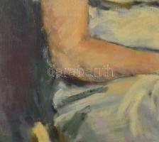 Jelzés nélkül, XX. sz. első fele: Art deco hölgy, 1930-40 körül. Olaj, vászon. 99x69 cm