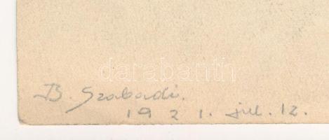 Mendlik Lajos (1903-1985): Balatonszabadi. Akvarell, papír, jelzés nélkül, hátoldalán Mendlik Lajos ...