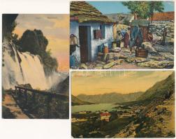 21 db RÉGI bosnyák és montenegrói város képeslap / 21 pre-1945 Bosnian and Montenegrin town-view postcards