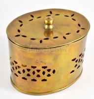 Keleti réz potpuri tartó, 10x8 cm