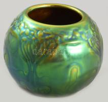 Zsolnay eozinos kis váza. 8x7 cm Jelzett, hibátlan