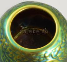 Zsolnay eozinos kis váza. 8x7 cm Jelzett, hibátlan