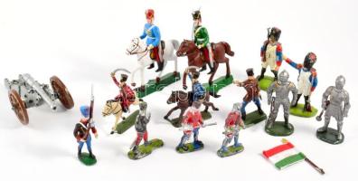 15 darab ólomkatona, kézzel festett, m: 7 cm alatt