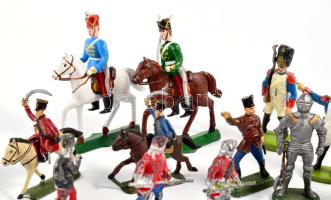 15 darab ólomkatona, kézzel festett, m: 7 cm alatt