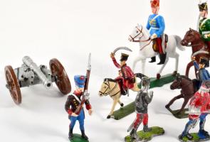 15 darab ólomkatona, kézzel festett, m: 7 cm alatt