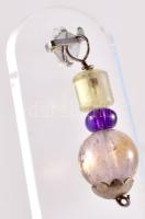 Ezüst (Ag) fülbevaló pár és 2 darab függő, jelzett, bruttó 5g