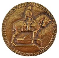 DN "Magyar Királyi Hunyadi Mátyás Honvéd Középiskolai Nevelőintézet Kőszeg" egyoldalas, utánöntött bronz emlékérem (58mm) T:AU