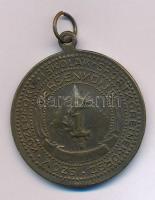 DN (~1930) "Középfokú Iskolák Sportköreinek Országos Szövetsége Versenydíja / Dulce et Decorum Est Pro Patria Mori" kétoldalas bronz irredenta díjérem füllel (41,5mm) T:XF
