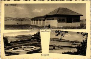 1941 Velence, Kisvelence; Strandfürdő, tórészletek (EK)