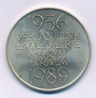 Csíkszentmihályi Róbert (1940-2021) 1989. Magyar Demokrata Fórum "1956-1989 Vértanúink emlékére" kétoldalas alpakka emlékérem (42,5mm) T:AU, kis korrózió / oxidáció