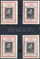 1953 4 db Sztálin blokk (24.000) / 4 x Mi block 23