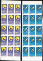 1991 Europa CEPT vágott sor ívszéli 15-ös tömbökben (105.000) / Mi 4133-4134 imperforate margin blocks of 15