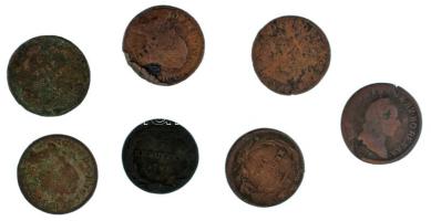 1781. 1/2kr Cu "II. József" (7db, 3xklf verdejel: A, B, S) T:F,VG