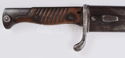 I. világháborús német M98/05 bajonett, jelzett a pengén (Deutsche Maschinenfabrik A.-G. Duisburg), e...