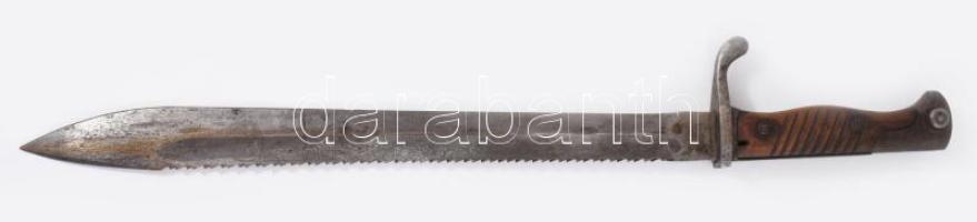 I. világháborús német M98/05 bajonett, jelzett a pengén (Deutsche Maschinenfabrik A.-G. Duisburg), e...