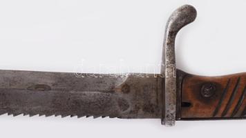 I. világháborús német M98/05 bajonett, jelzett a pengén (Deutsche Maschinenfabrik A.-G. Duisburg), e...