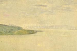 Faddi Förstner Dénes (1901-1945): Vízparti táj. Olaj, vászon. Jelezve jobbra lent. 60x50 cm. Dekorat...