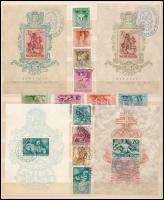 1938-1941 Kis összeállítás berakólapon, benne Eucharisztikus blokk, Bethlen blokkpár (28.250) / Smal...