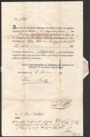 1851 Felsőkarácsonyfalva (Craciunelu de Sus) Erdély, úrbéri megváltás befizetéséről szóló hivatalos okmány Nagyszebenből küldve