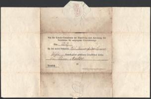 1851 Felsőkarácsonyfalva (Craciunelu de Sus) Erdély, úrbéri megváltás befizetéséről szóló hivatalos ...