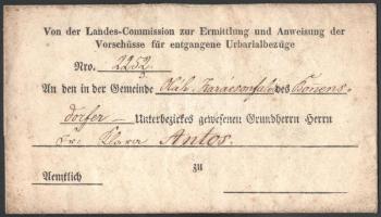 1851 Felsőkarácsonyfalva (Craciunelu de Sus) Erdély, úrbéri megváltás befizetéséről szóló hivatalos ...