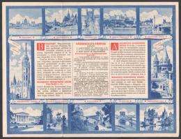 1929 A Budapesti Nemzetközi Vásár kihajtható prospektus képekkel