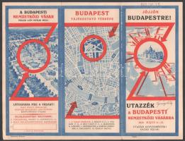 1929 A Budapesti Nemzetközi Vásár kihajtható prospektus képekkel