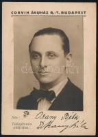 1943 Bp., Corvin Áruház Rt. kereskedelmi tanonciskola tanára számára kiállított fényképes igazolvány