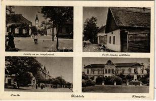 1950 Kiskőrös, látkép az evangélikus templommal, Petőfi Sándor szülőháza, Piac tér, községháza (EK)