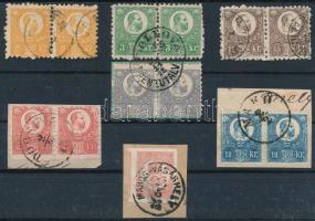 1871 Réznyomat sor párokban + 1 Hírlapbélyeg (min 50.000) / Mi 8-13 pairs + 14
