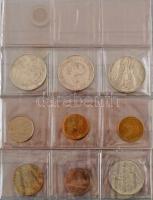 14db-os érmetétel használt állapotú berakóban 8db berakólappal (némelyik sérült), közte 1947. 5Ft Ag...