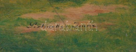 Perlmutter Imre (1870-1935): Páros, Olaj, rétegelt falemez, 15x12 cm