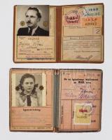 1923-1958 15 db változatos vasúti fényképes igazolvány