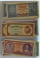 Kb. 70db-os Pengő bankjegytétel 1930-1946. között, közte 1930. 20P, 1946. 100.000BP (3db) + 1.000.00...