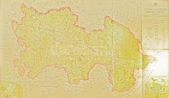 1910 Szatmár vármegye közigazgatási és földmívelési térképe. Szerk. és nyom. a m. kir. állami nyomdában. 1 : 144.000. (Rajta Nagykároly és környéke, 1 : 36.000.) Sérülésekkel, ragasztott, 68x115 cm