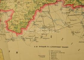 1910 Szatmár vármegye közigazgatási és földmívelési térképe. Szerk. és nyom. a m. kir. állami nyomdá...