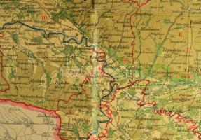 1910 Szatmár vármegye közigazgatási és földmívelési térképe. Szerk. és nyom. a m. kir. állami nyomdá...