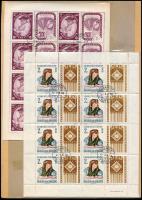 1958-1961 4 klf kisív és 3 klf blokk berakólapon (36.500) / Small lot
