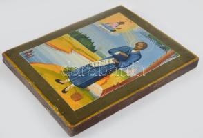 Ikon - Verhoturjei Szimeon. cca 20. sz. első fele, 18x14 cm