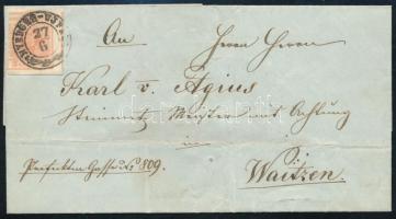 ~1855 3kr levélen "NYERGES-ÚJFALU" - Waitzen