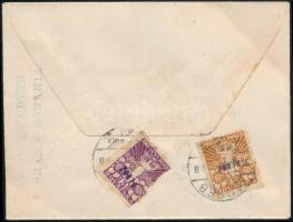 SHS 1918 6 db magán felülnyomású SHS bélyeg borítékon (leírás mellékelve)