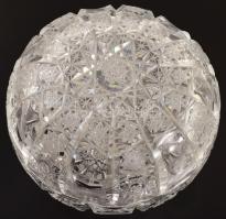 Ólomkristály bonbonier, kétrészes, d: 15 cm