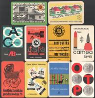 1965-1969 Vegyes kártyanaptár tétel, 10 db