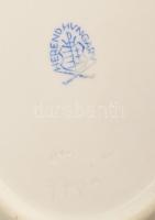 Herendi VBO mintás gyűrűtartó és ékszeres tálka. Jelzett, kis kopással, 12x9 cm, 5,5x5,5 cm