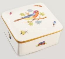 Herendi Herendi Pheasant, Bird and Insect mintás bonbonier. Jelzett, hibátlan, 9x9 cm