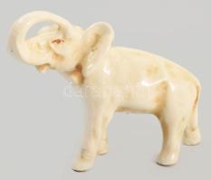 Royal Dux elefánt figura, jelzett, fülén kis sérüléssel, 10x8 cm