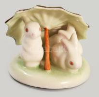 Drasche nyulak napernyő alatt. Jelzett, hibátlan, m: 5 cm