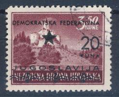 1945 20K/3,50K. Certificate: Tubinovic