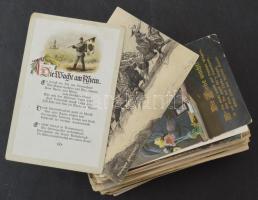 155 db RÉGI motívum képeslap: üdvözlőlapok, ünnepek, művészet, katonai, stb. / 155 pre-1945 motive postcards: greeting cards, holidays, art, military, etc.