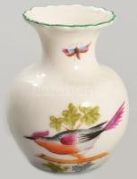 Herendi Pheasant, Bird and Insect mintás kisváza. Jelzett, hibátlan, m: 7 cm
